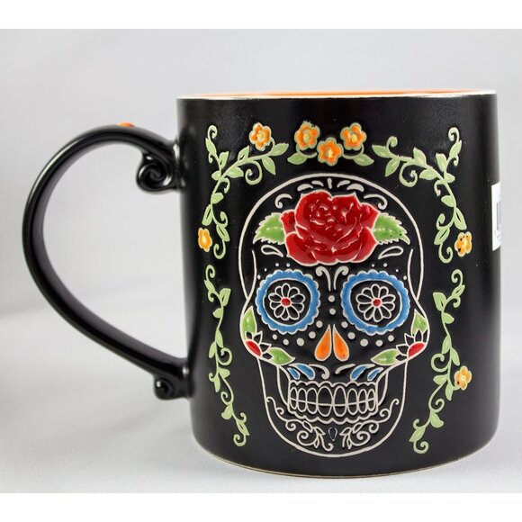 Eli + Ana Day of the Dead Skeleton Skull Mug Albert Halloween NEW 18oz. - Picture 2 of 6
